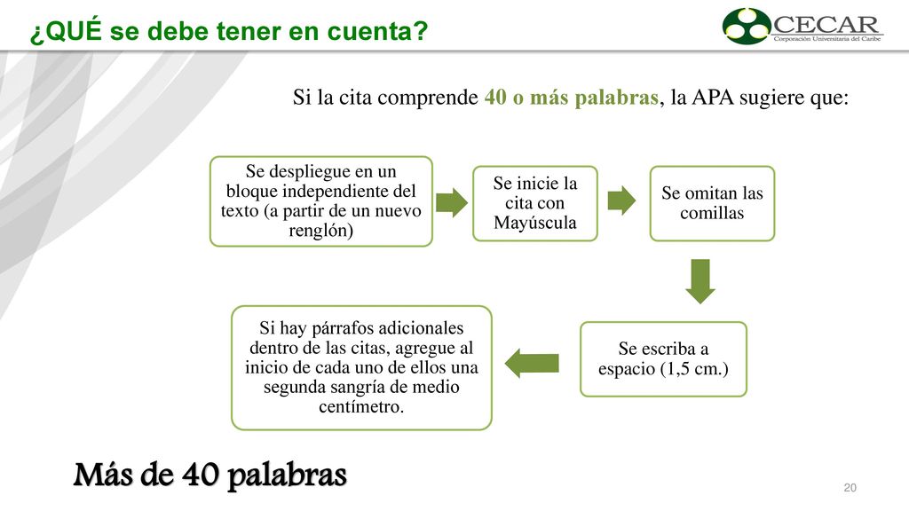 Más de 40 palabras ¿QUÉ se debe tener en cuenta