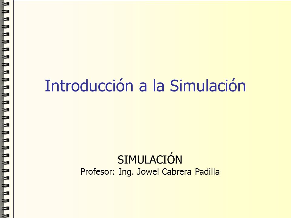 Introducción a la Simulación