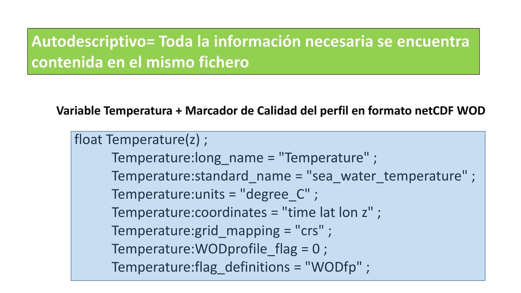 Autodescriptivo= Toda la información necesaria se encuentra contenida en el mismo fichero