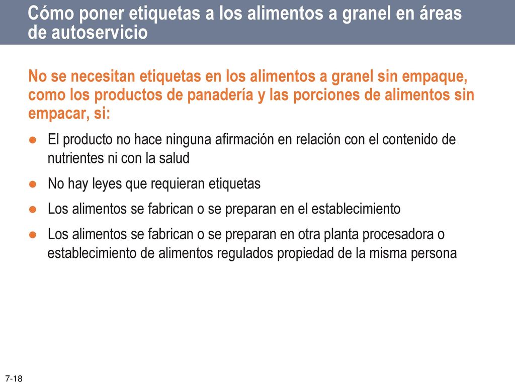 Cómo poner etiquetas a los alimentos a granel en áreas de autoservicio