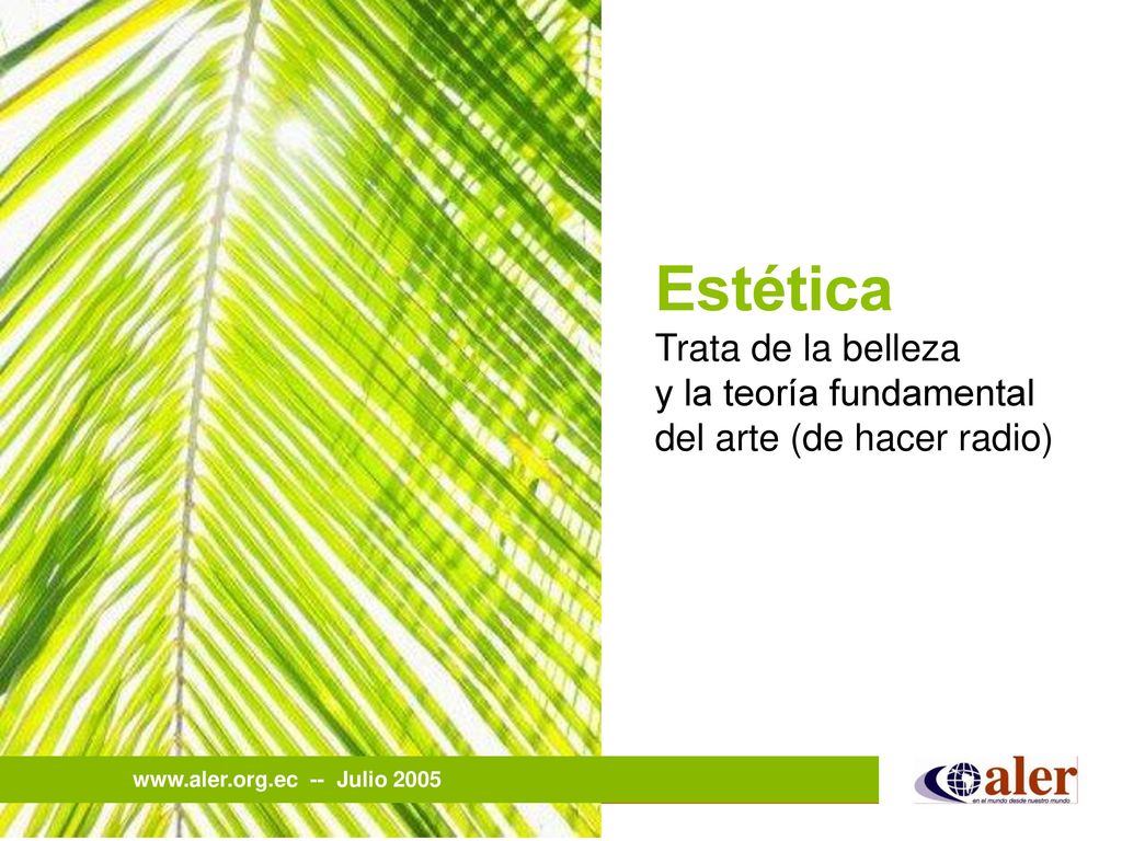 Estética Trata de la belleza y la teoría fundamental