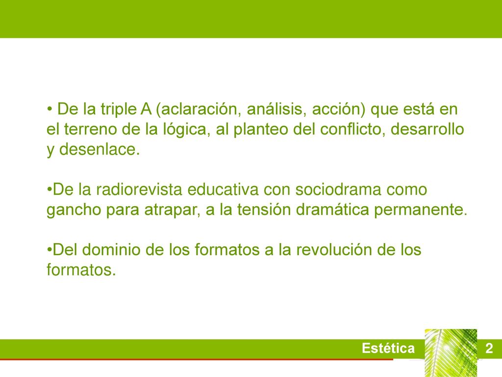 Del dominio de los formatos a la revolución de los formatos.