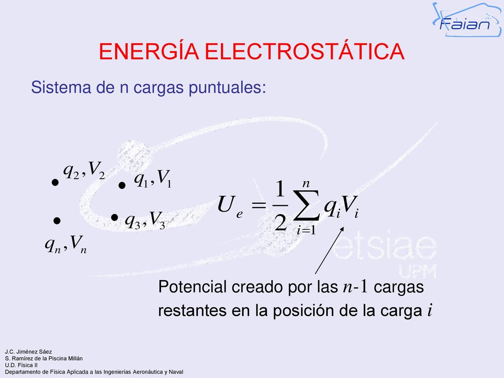 ENERGÍA ELECTROSTÁTICA