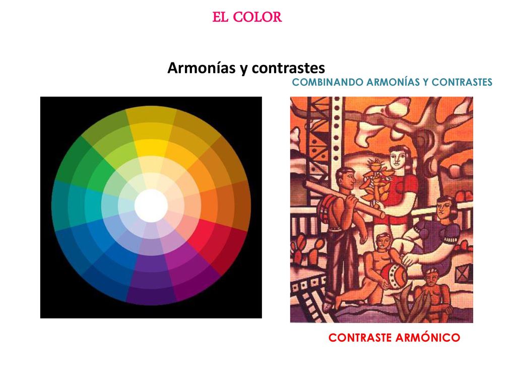 EL COLOR Armonías y contrastes CONTRASTE ARMÓNICO