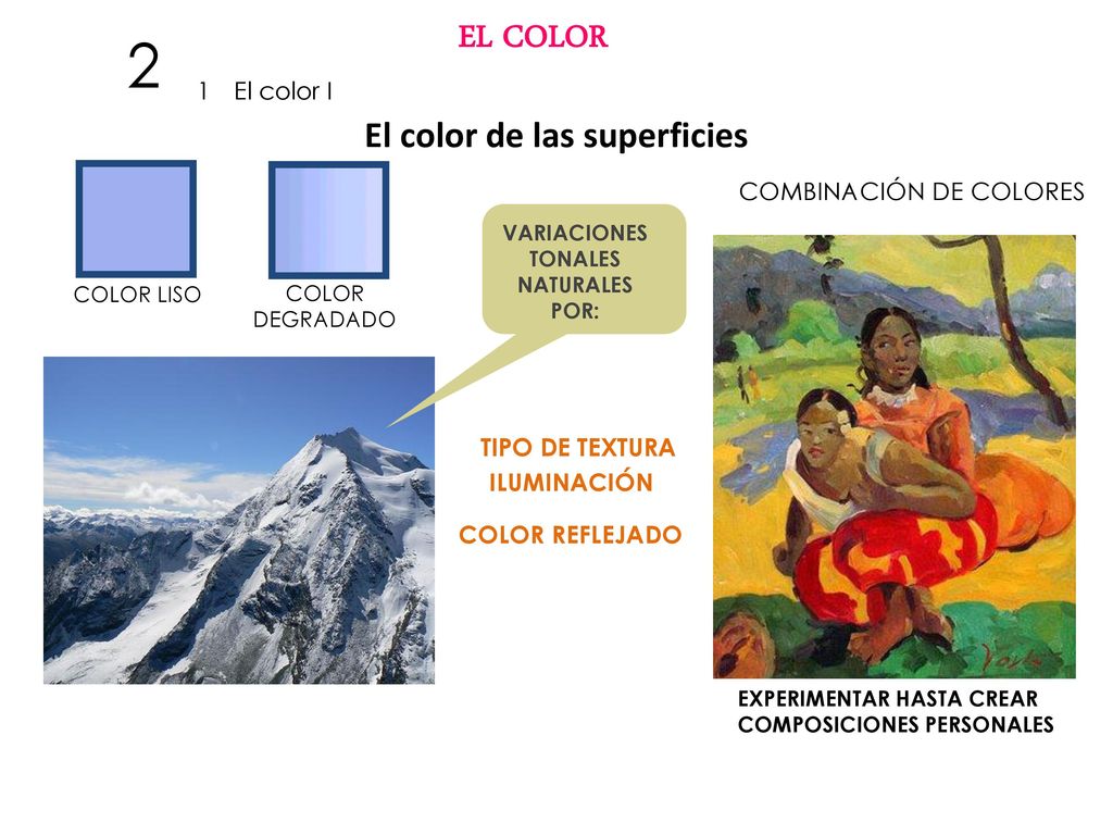 El color de las superficies