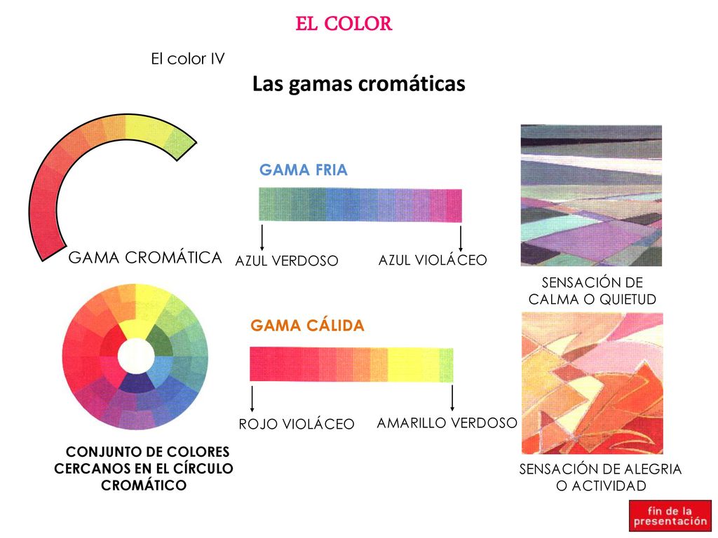 CONJUNTO DE COLORES CERCANOS EN EL CÍRCULO CROMÁTICO