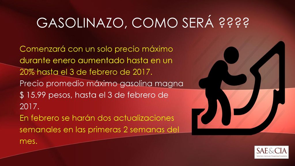 GASOLINAZO, COMO SERÁ Comenzará con un solo precio máximo durante enero aumentado hasta en un 20% hasta el 3 de febrero de