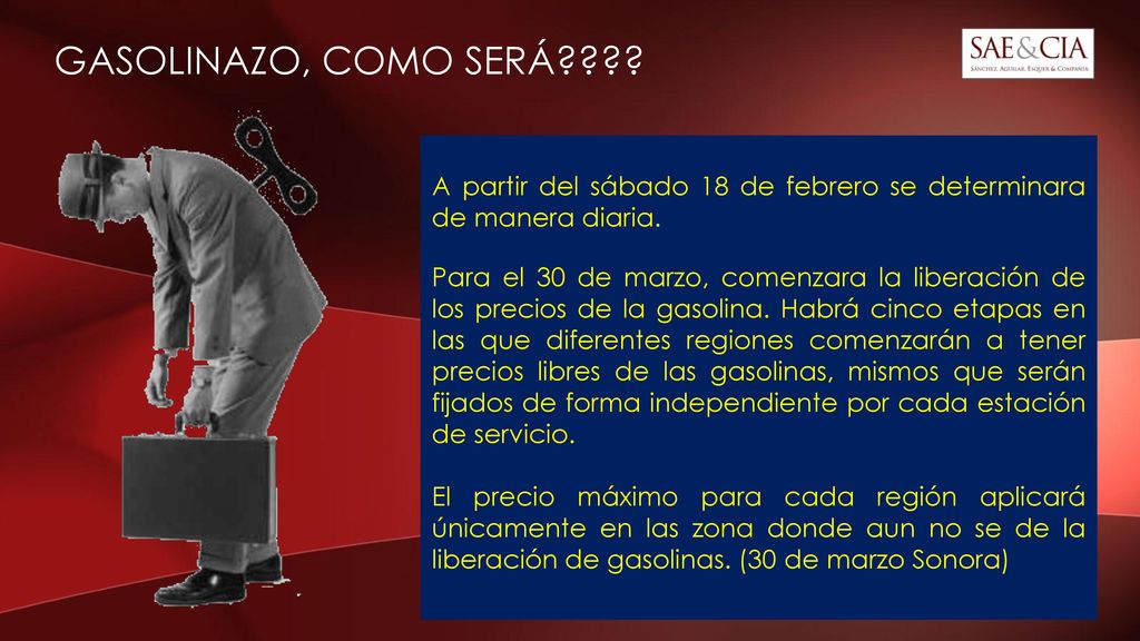 GASOLINAZO, COMO SERÁ A partir del sábado 18 de febrero se determinara de manera diaria.