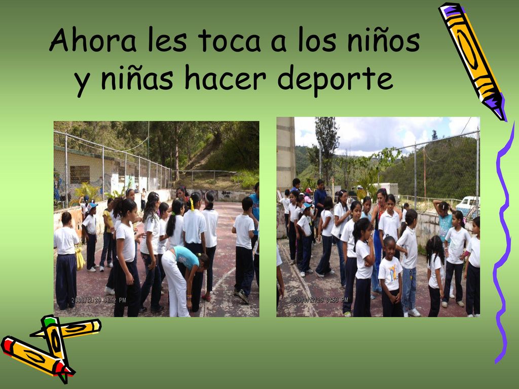 Ahora les toca a los niños y niñas hacer deporte