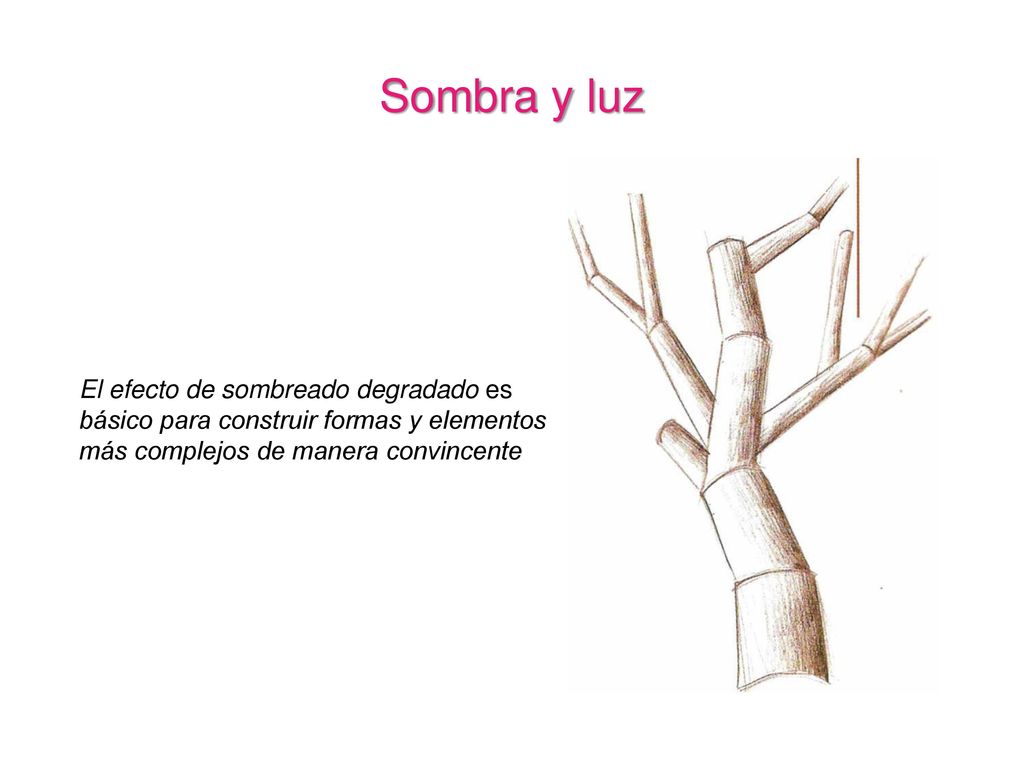 Sombra y luz El efecto de sombreado degradado es básico para construir formas y elementos más complejos de manera convincente.