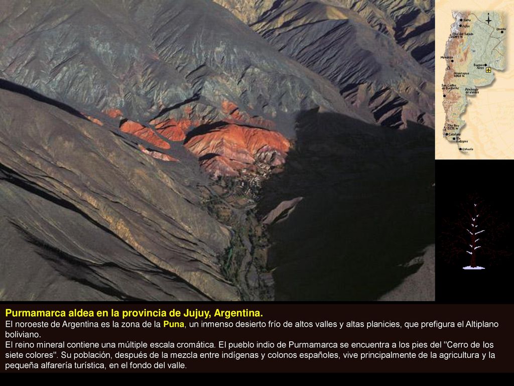 Purmamarca aldea en la provincia de Jujuy, Argentina.