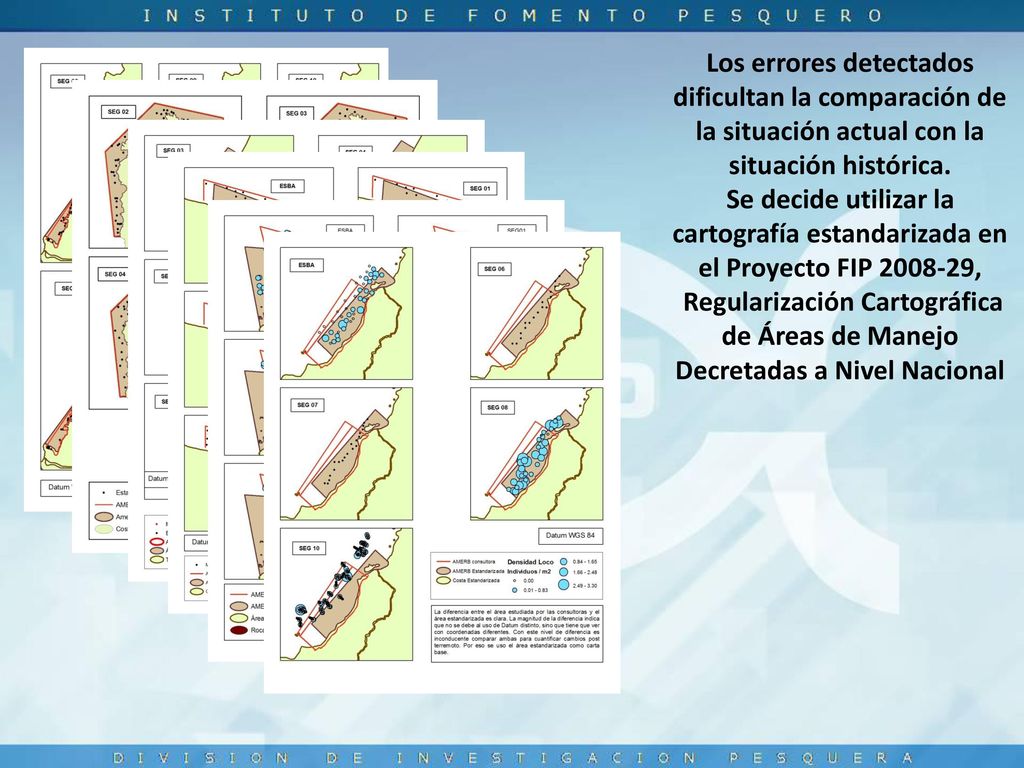 Los errores detectados dificultan la comparación de la situación actual con la situación histórica.