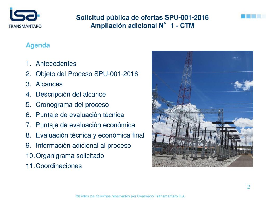 Solicitud pública de ofertas SPU Ampliación adicional N°1 - CTM