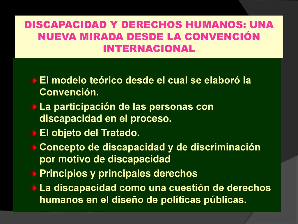 DISCAPACIDAD Y DERECHOS HUMANOS: UNA NUEVA MIRADA DESDE LA CONVENCIÓN INTERNACIONAL
