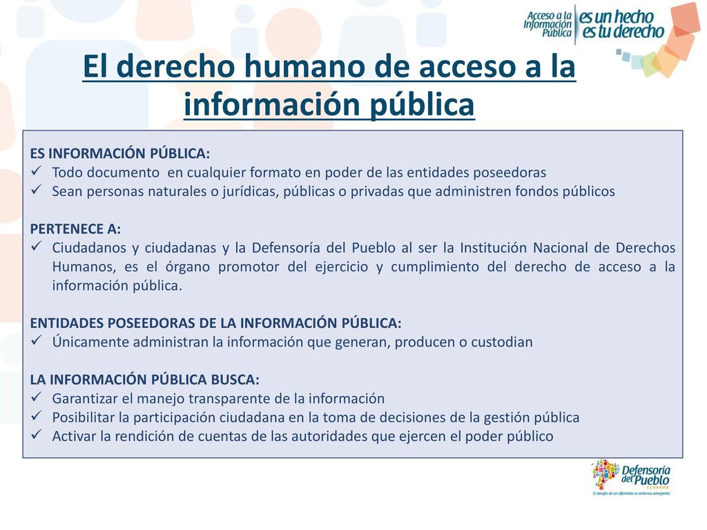 El derecho humano de acceso a la información pública