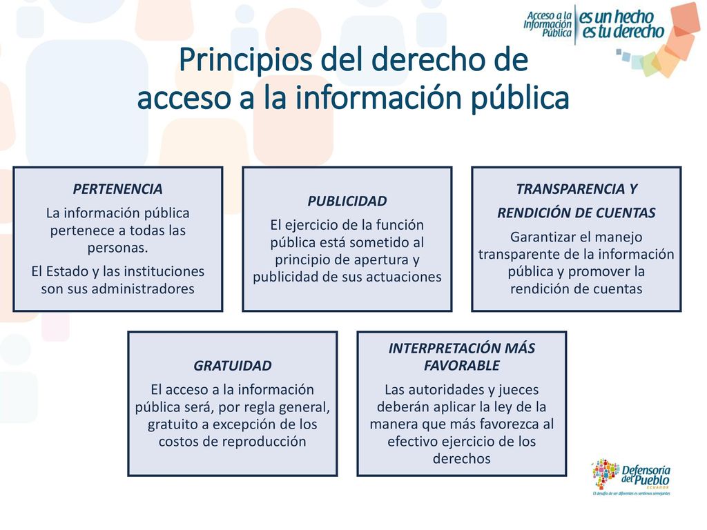 Principios del derecho de acceso a la información pública