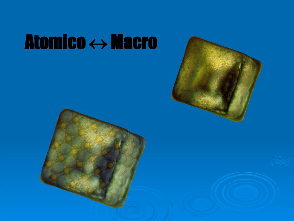 Atomico  Macro Interested in macroscopic properties, which can be estimated from microscopic properties.