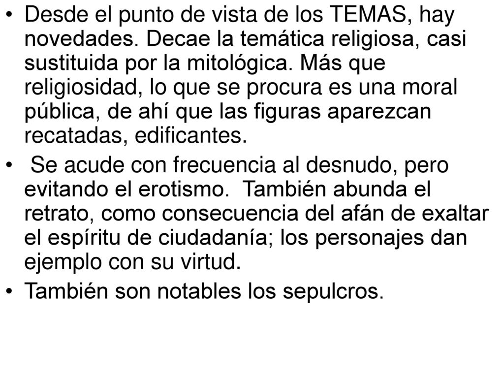 Desde el punto de vista de los TEMAS, hay novedades