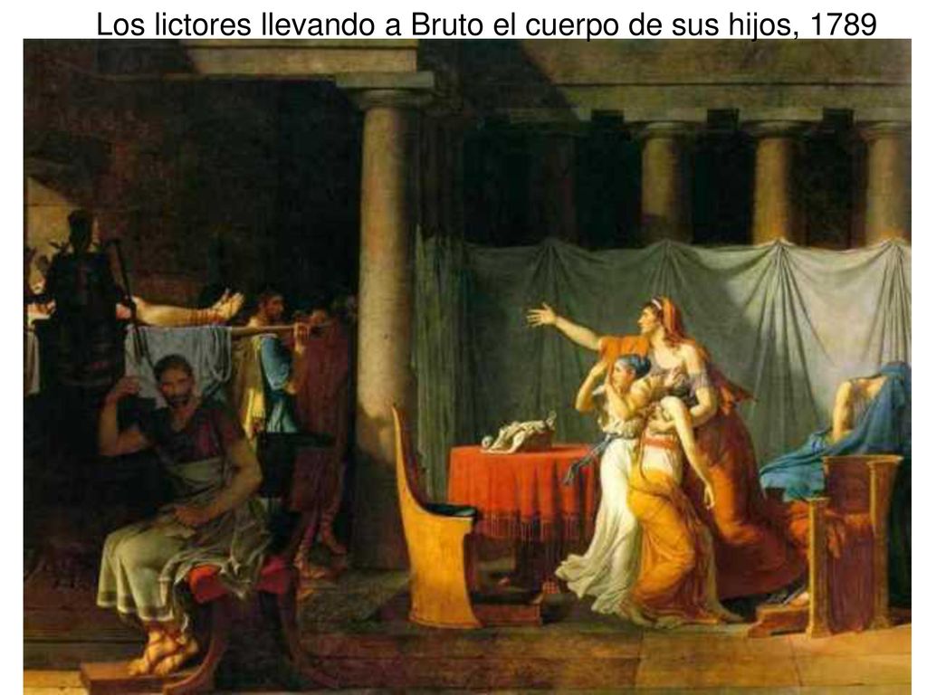 Los lictores llevando a Bruto el cuerpo de sus hijos, 1789