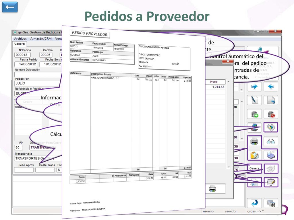 ← Pedidos a Proveedor. Creación automática a partir de una lista de pedidos de cliente.