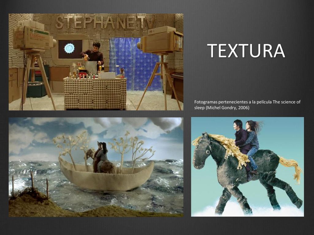 TEXTURA Fotogramas pertenecientes a la película The science of sleep (Michel Gondry, 2006)