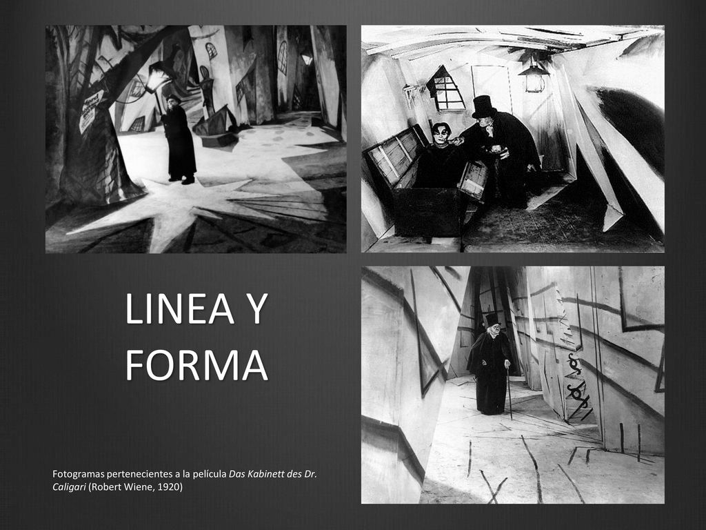 LINEA Y FORMA Fotogramas pertenecientes a la película Das Kabinett des Dr.