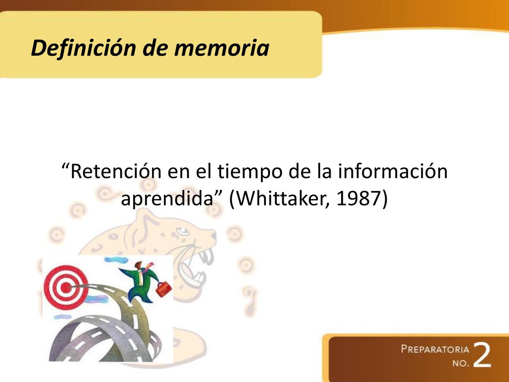 Retención en el tiempo de la información aprendida (Whittaker, 1987)