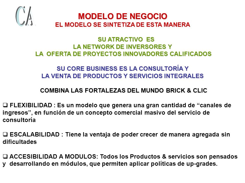 MODELO DE NEGOCIO EL MODELO SE SINTETIZA DE ESTA MANERA