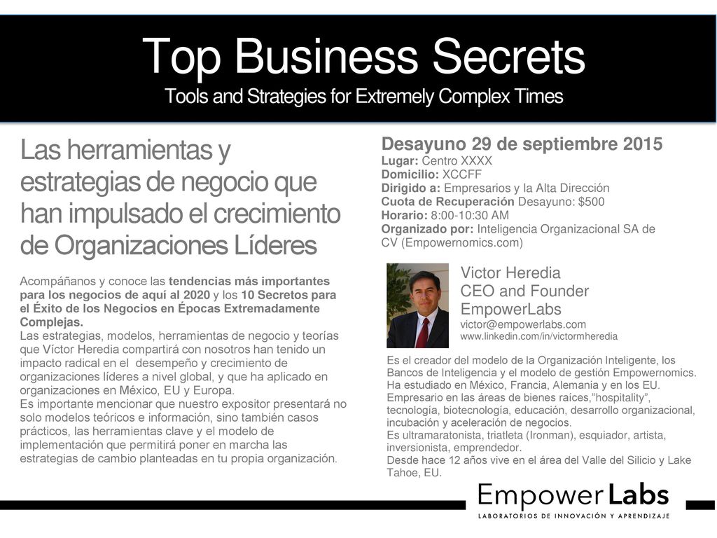 Top Business Secrets Tools and Strategies for Extremely Complex Times