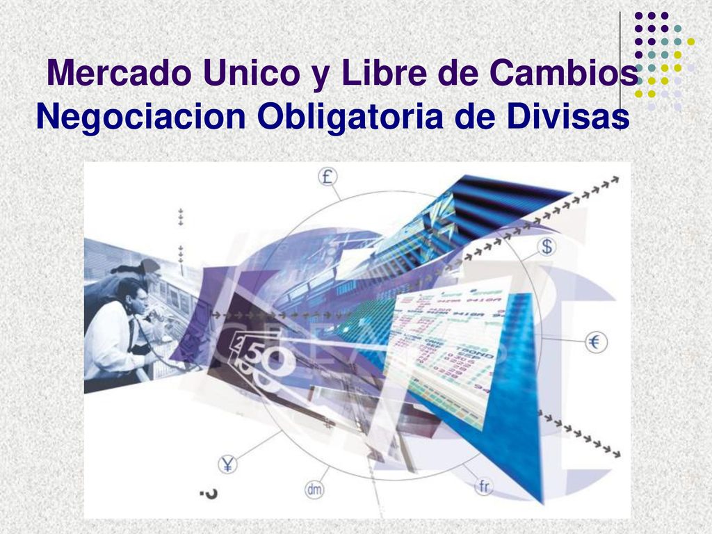 Mercado Unico y Libre de Cambios Negociacion Obligatoria de Divisas