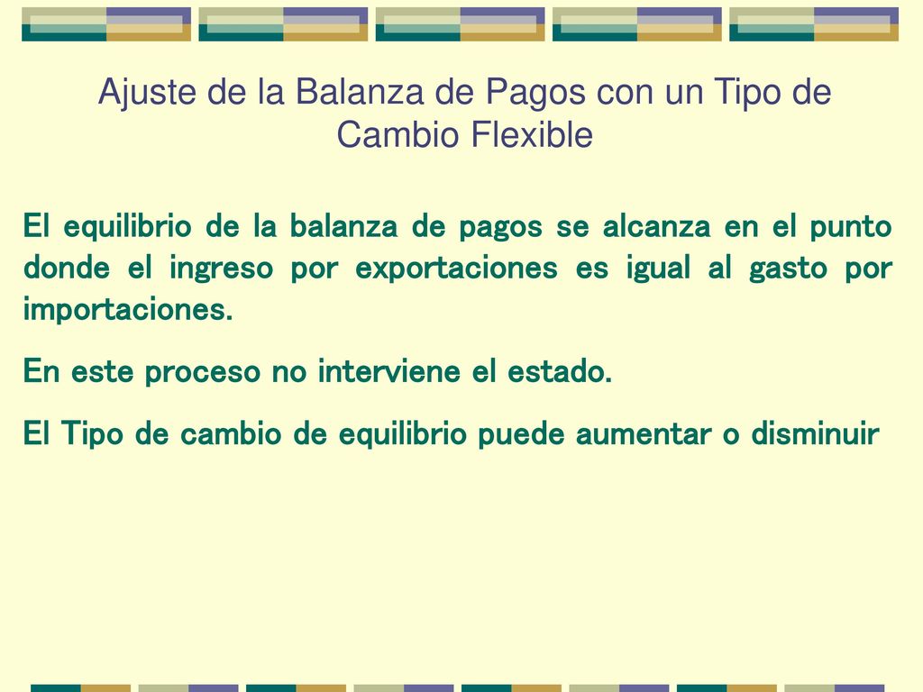 Ajuste de la Balanza de Pagos con un Tipo de Cambio Flexible
