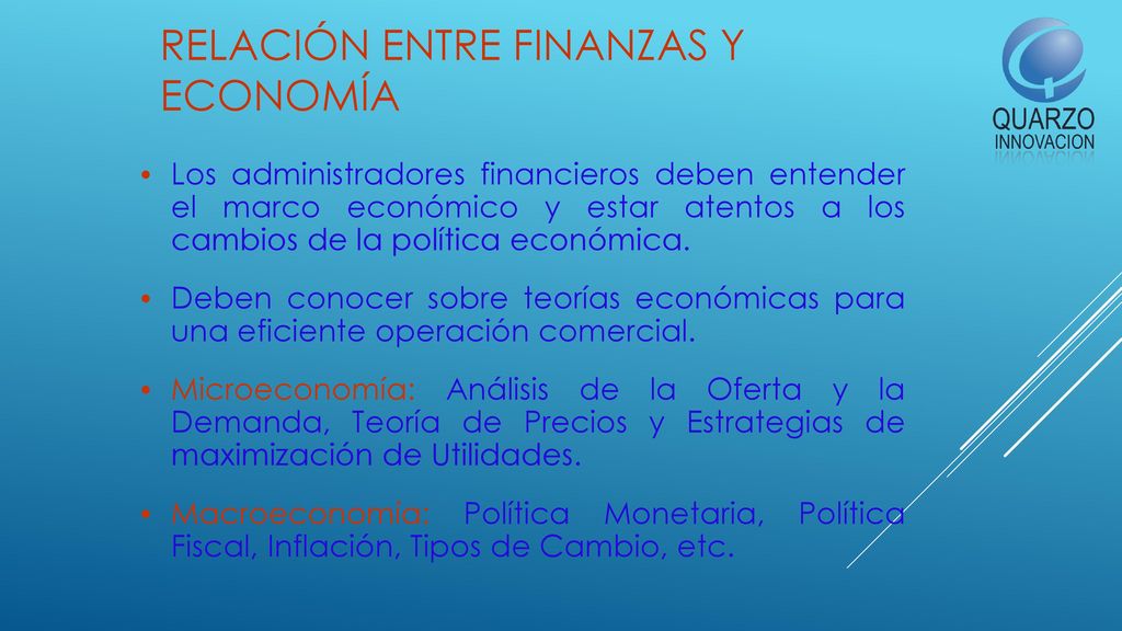 Relación entre Finanzas y Economía
