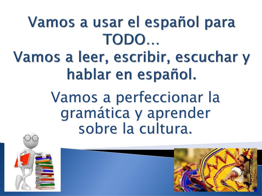 Vamos a perfeccionar la gramática y aprender sobre la cultura.