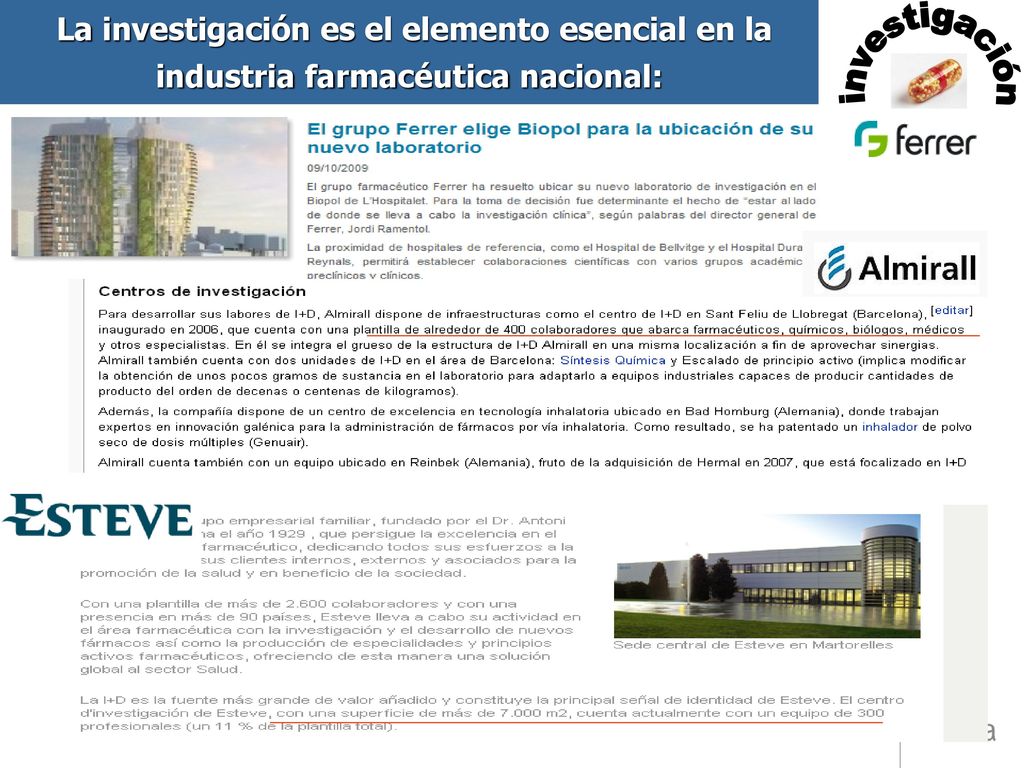 La investigación es el elemento esencial en la industria farmacéutica nacional: