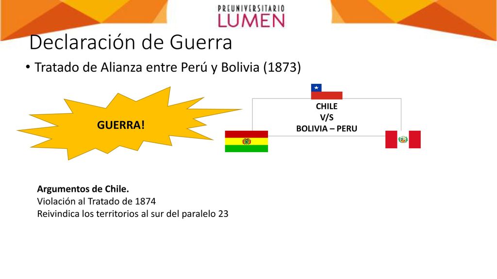 Declaración de Guerra Tratado de Alianza entre Perú y Bolivia (1873)