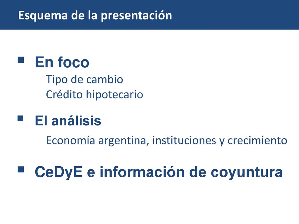 CeDyE e información de coyuntura