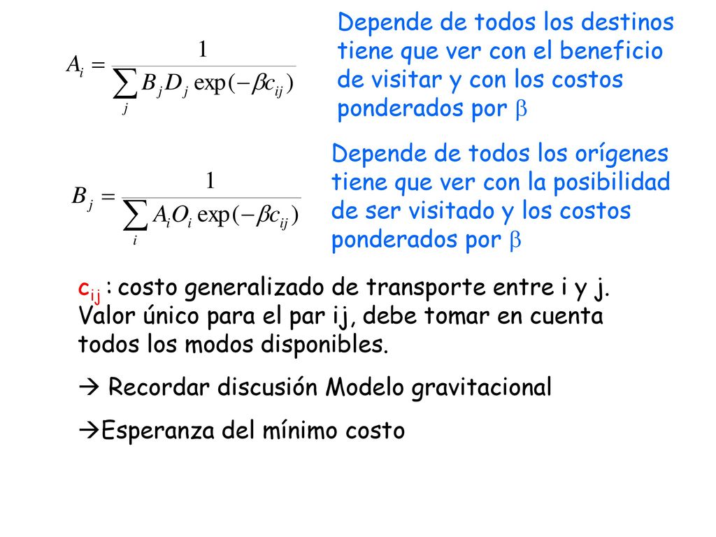 Depende de todos los destinos tiene que ver con el beneficio de visitar y con los costos ponderados por b