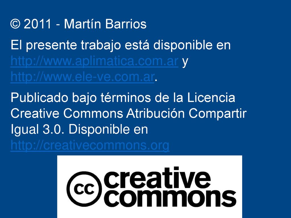 © Martín Barrios El presente trabajo está disponible en   y