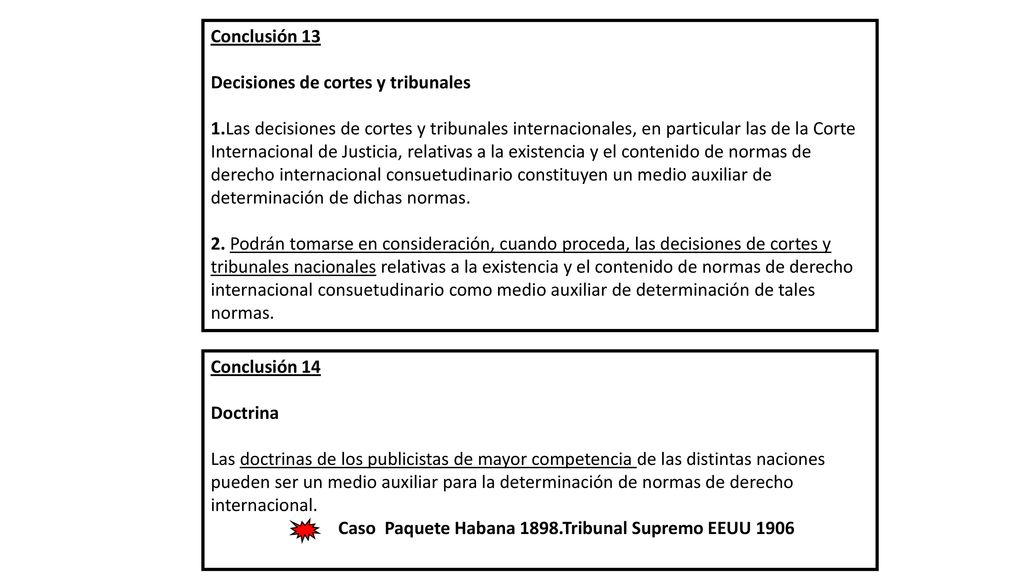 Conclusión 13 Decisiones de cortes y tribunales.