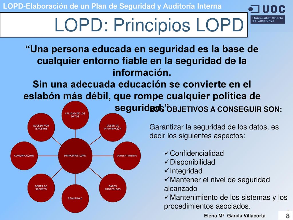 LOPD-Elaboración de un Plan de Seguridad y Auditoría Interna