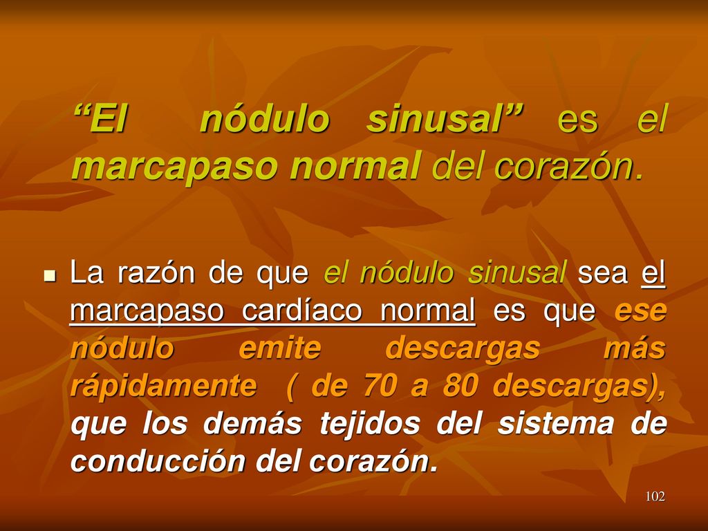 El nódulo sinusal es el marcapaso normal del corazón.