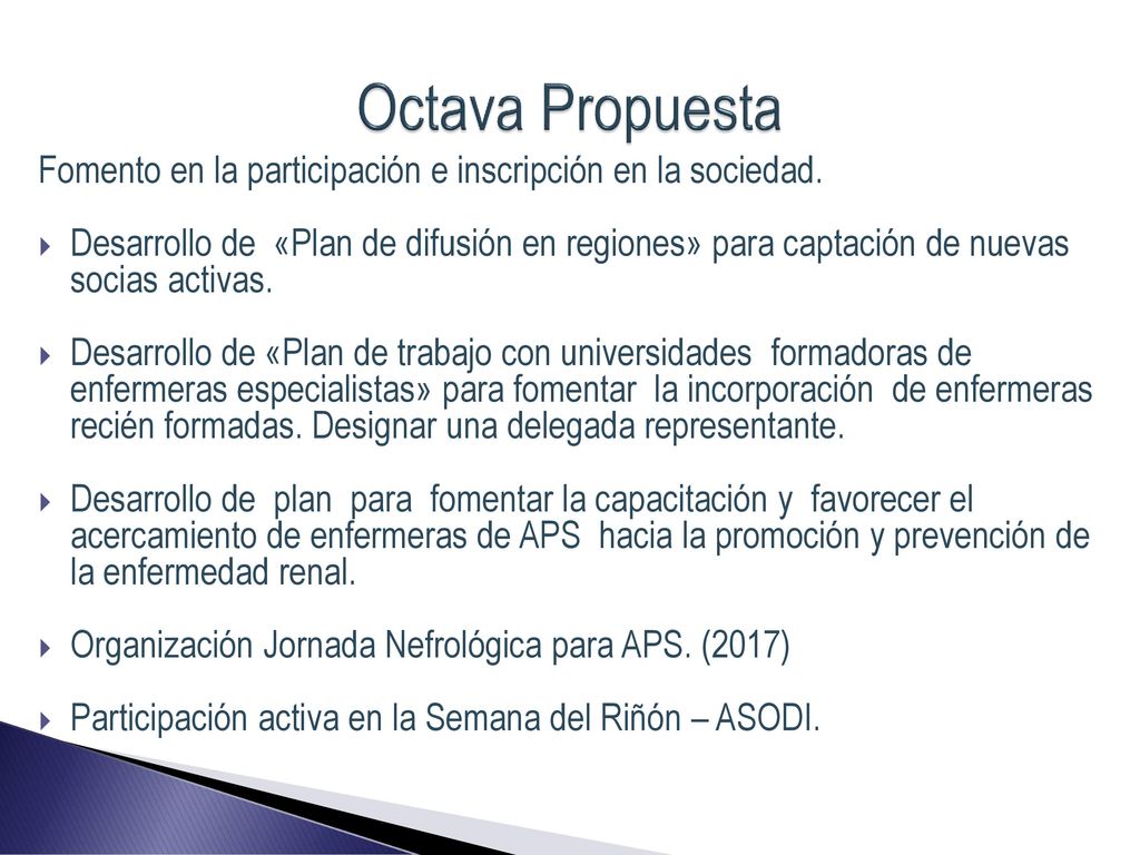 Octava Propuesta Fomento en la participación e inscripción en la sociedad.
