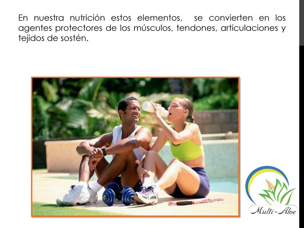 En nuestra nutrición estos elementos, se convierten en los agentes protectores de los músculos, tendones, articulaciones y tejidos de sostén.