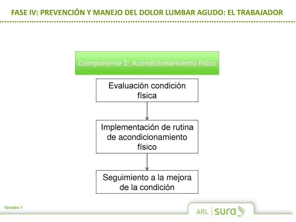 FASE IV: PREVENCIÓN Y MANEJO DEL DOLOR LUMBAR AGUDO: EL TRABAJADOR