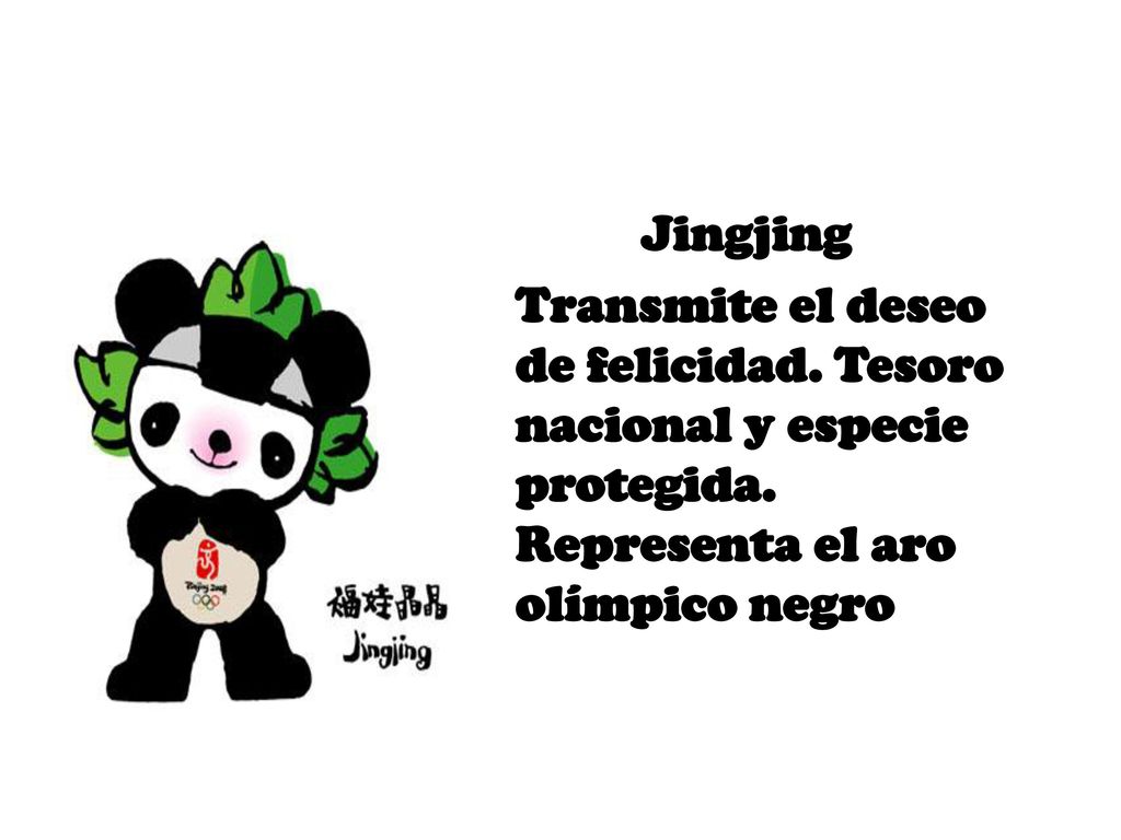 Jingjing Transmite el deseo de felicidad. Tesoro nacional y especie protegida.