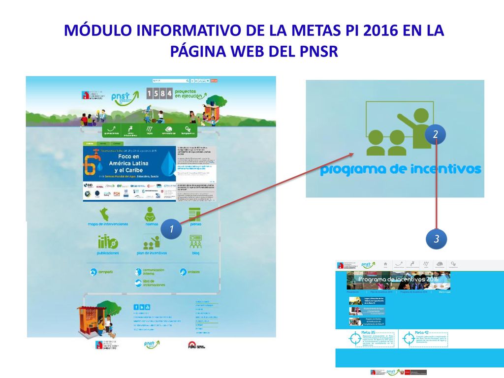 MÓDULO INFORMATIVO DE LA METAS PI 2016 EN LA PÁGINA WEB DEL PNSR