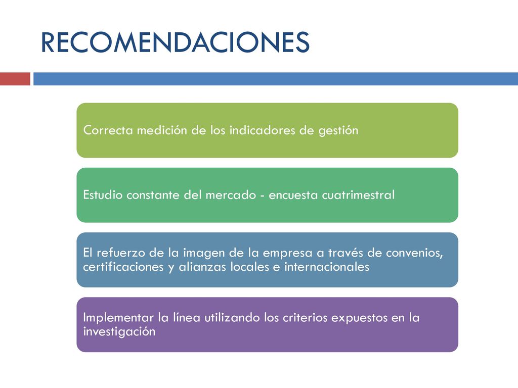 RECOMENDACIONES Correcta medición de los indicadores de gestión