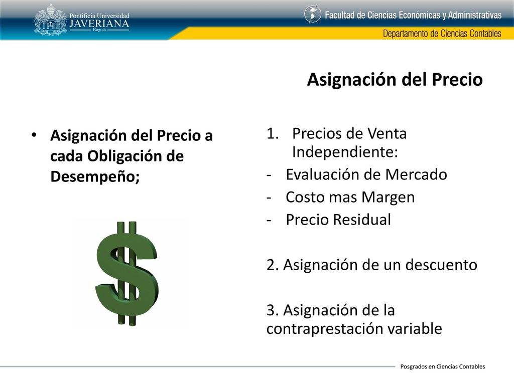 Asignación del Precio Asignación del Precio a cada Obligación de Desempeño; Precios de Venta Independiente: