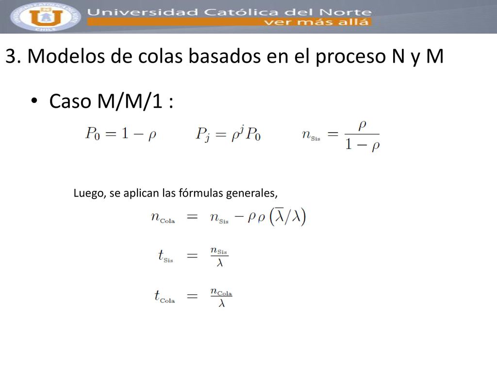 3. Modelos de colas basados en el proceso N y M
