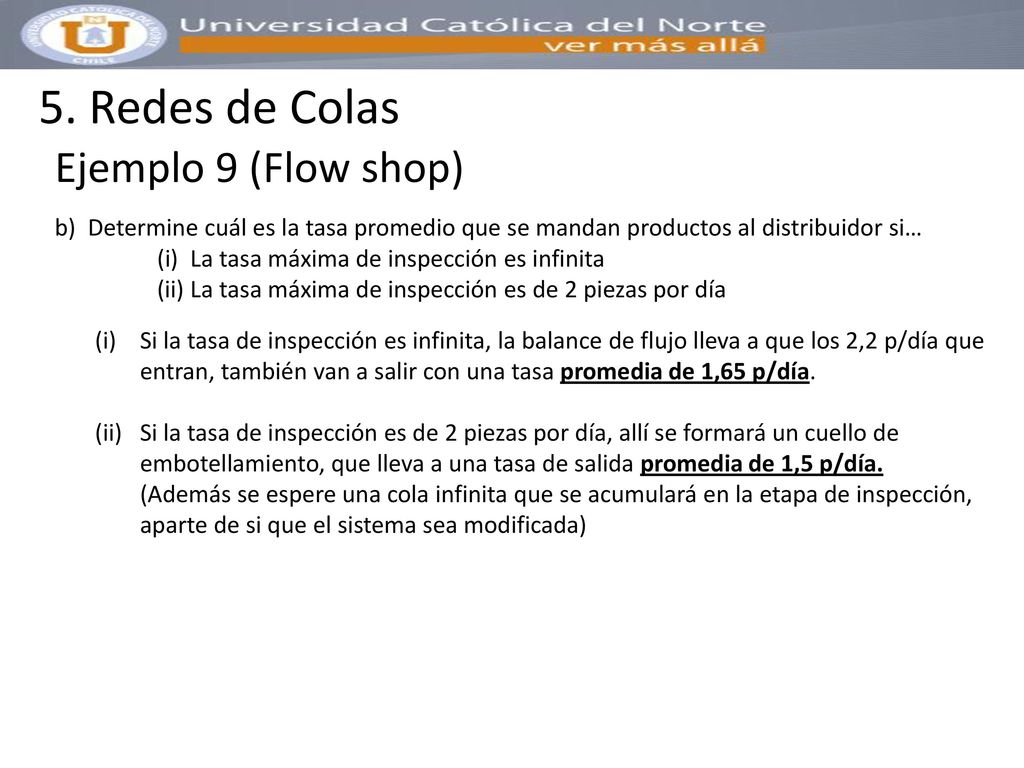 5. Redes de Colas Ejemplo 9 (Flow shop)